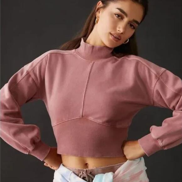 NWT Anthropologie Cutout Sweatshirt Top - Small - Picture 1 of 7